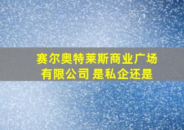 赛尔奥特莱斯商业广场有限公司 是私企还是